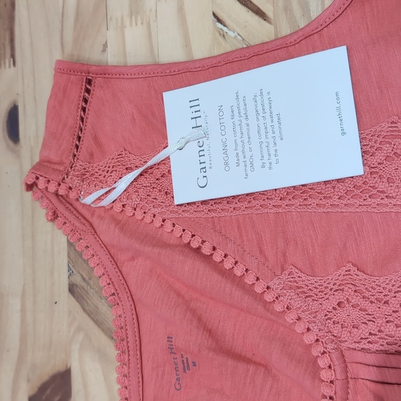 NWT Garnet Hill Cotton Embroidered Tank - Picture 7 of 8